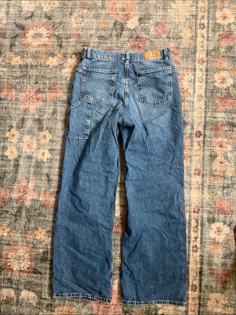 We The Free Relaxed Straight-Leg Blue Jeans